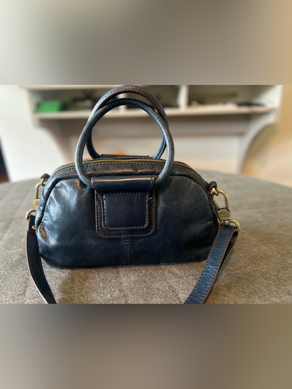 HOBO Shelia Blue Leather Mini Satchel Excellent Condition - Picture 11 of 14
